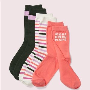 Kate Spade More Disco Naps Socks Set of 3